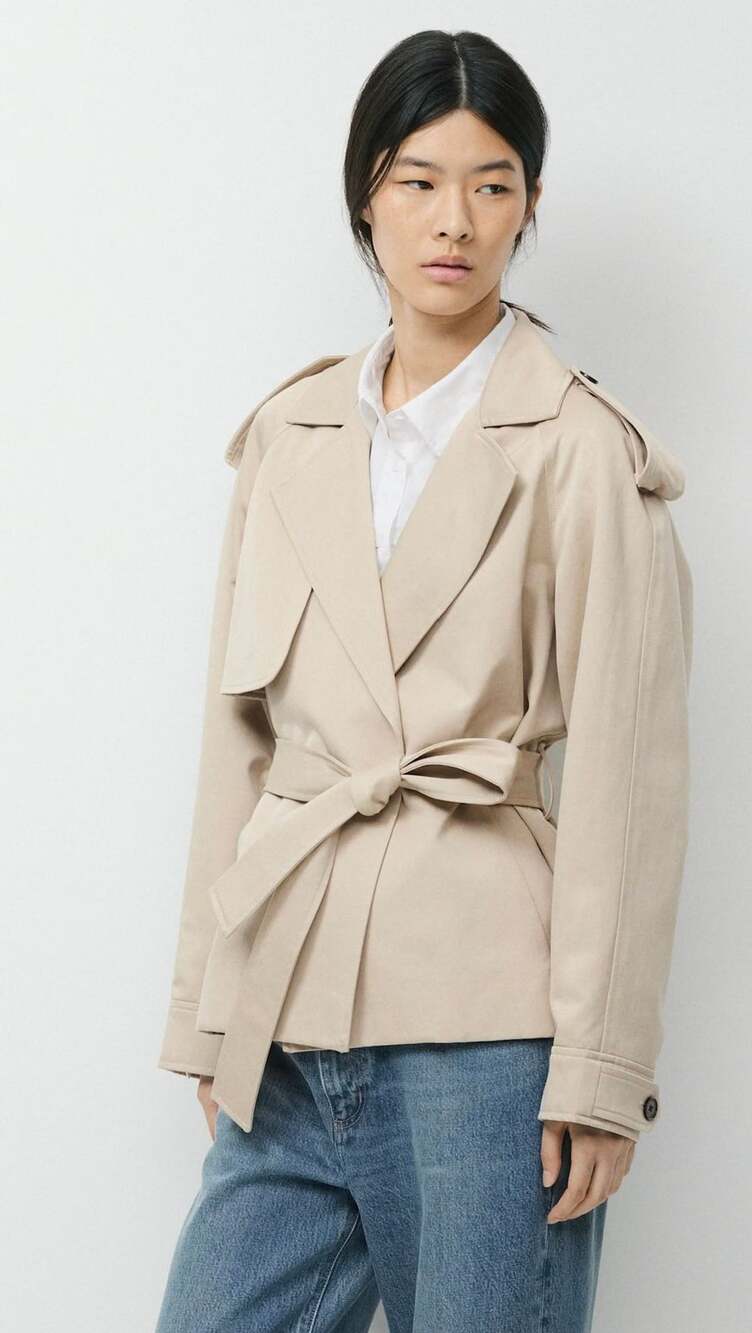 ARITZIA The Davis Short Trench Coat - Rich Twill Size Small NWT